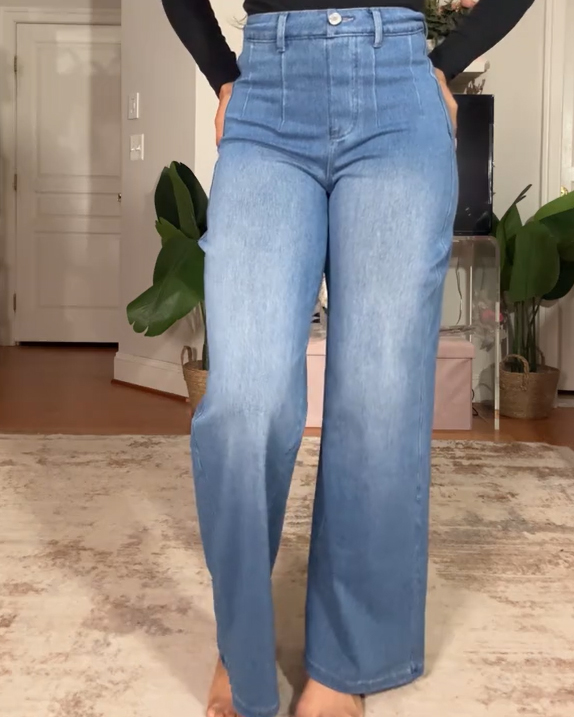 Women's High-Elastic High-Waist Wide-Leg Pants