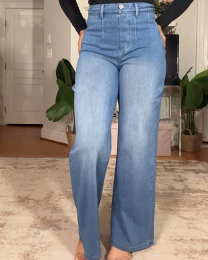 Women's High-Elastic High-Waist Wide-Leg Pants