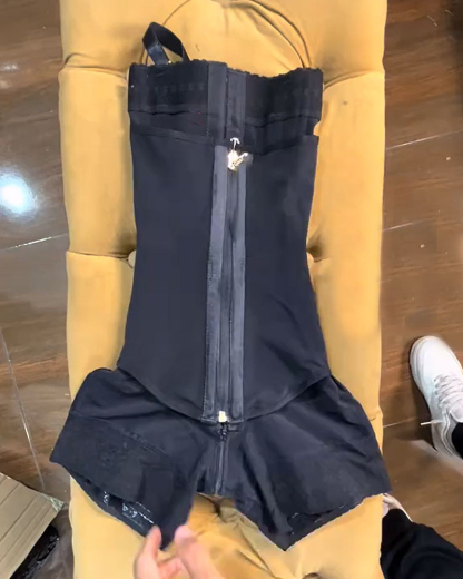 Double Compression Tummy Control Zipper Crotch Faja Shapewear