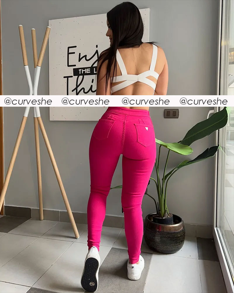 Braided Design Skinny Jeans