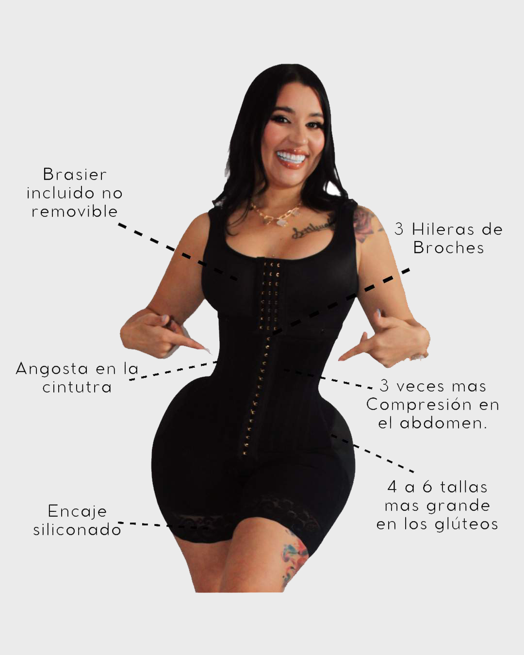 High Compression Full Body Hourglass Tummy Control Faja - Stage 3