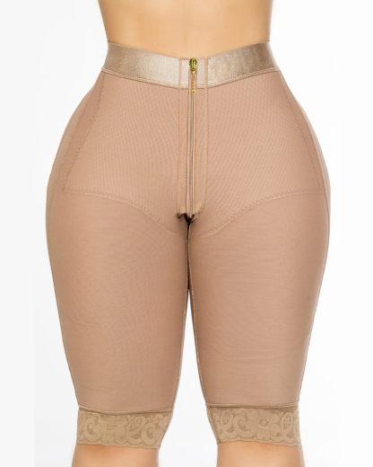 High Waist Tummy Control Compression Butt Lifting Zipper Shorts