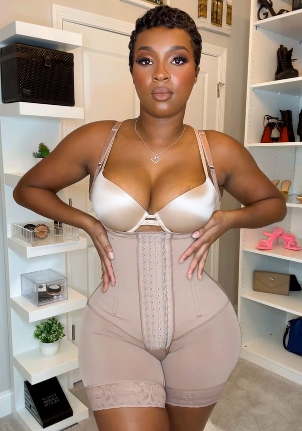 High Compression Tummy Control Adjustable Strap Shapewear | Stage 3 Faja