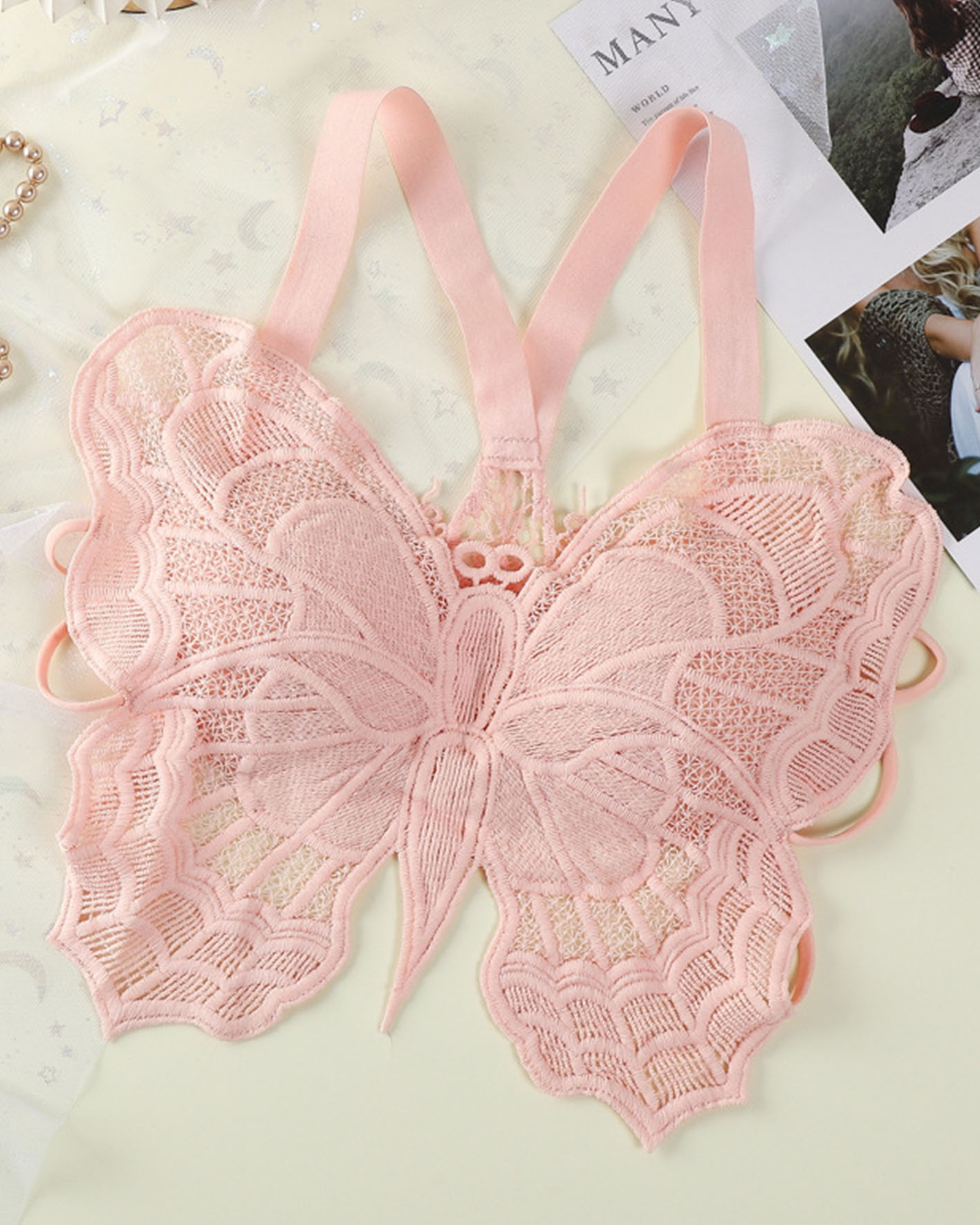 Lace Butterfly Back Can Be Worn Bra