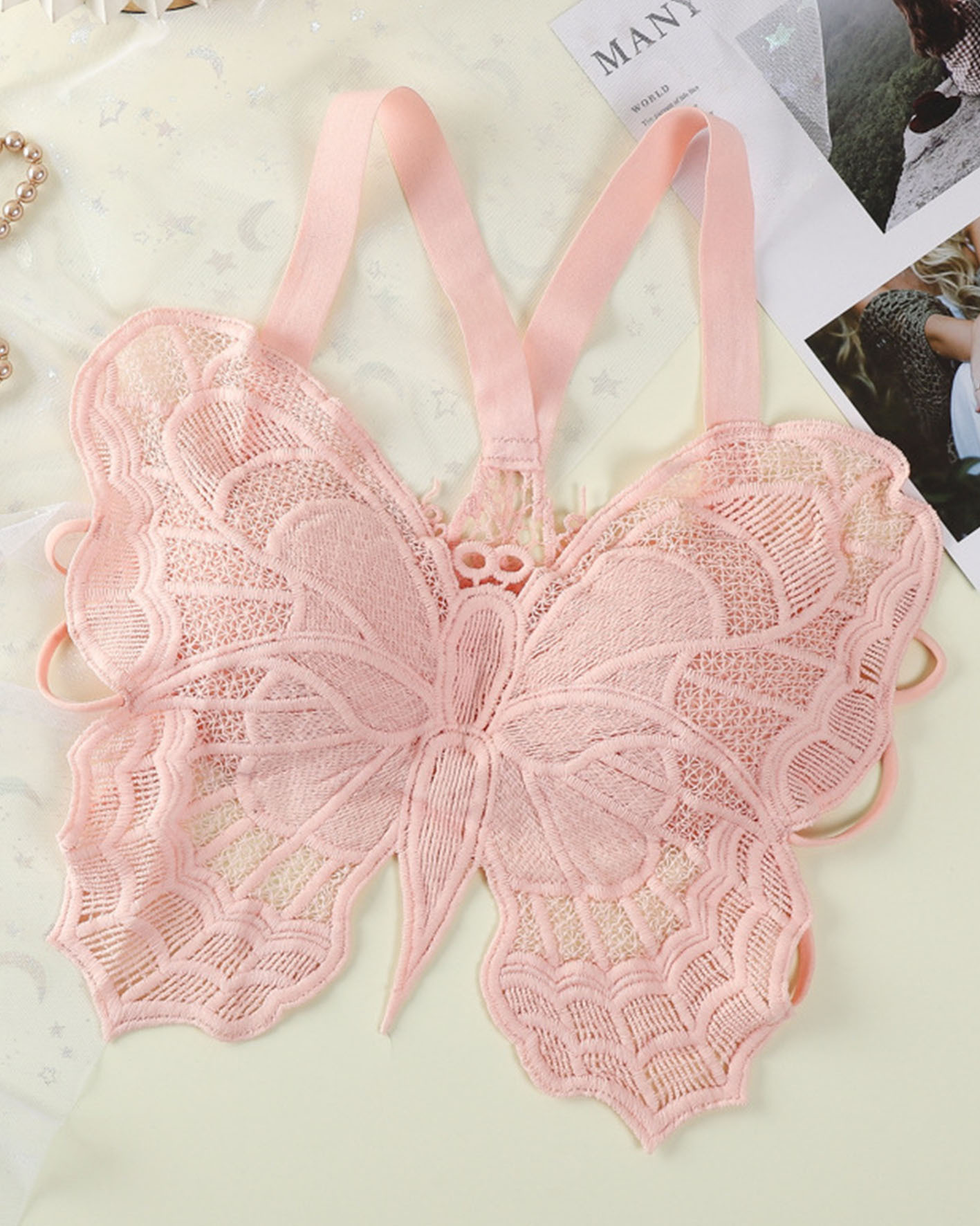Lace Butterfly Back Can Be Worn Bra