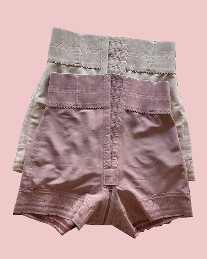 BBL Shorts Double Compression High Waisted Hook & Eye Control  With Mid-section Tummy Control Curvy Fit