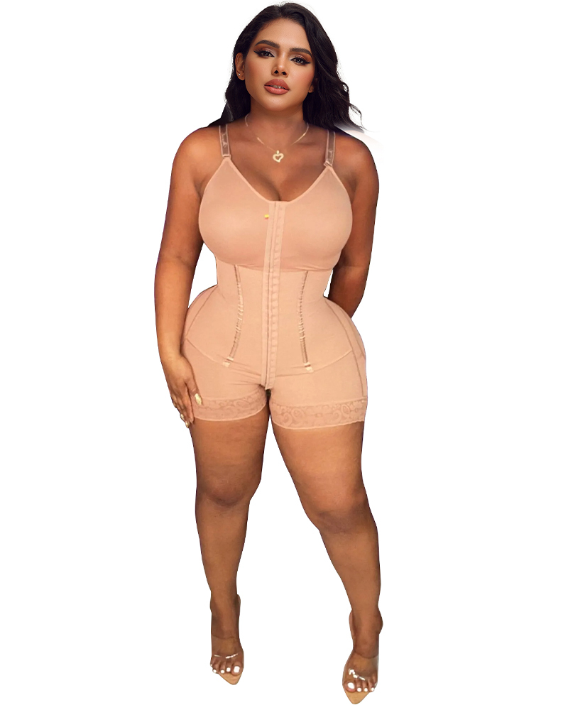 Women High Compression Tummy Control Hook And Eye Bodyshaper With Bra