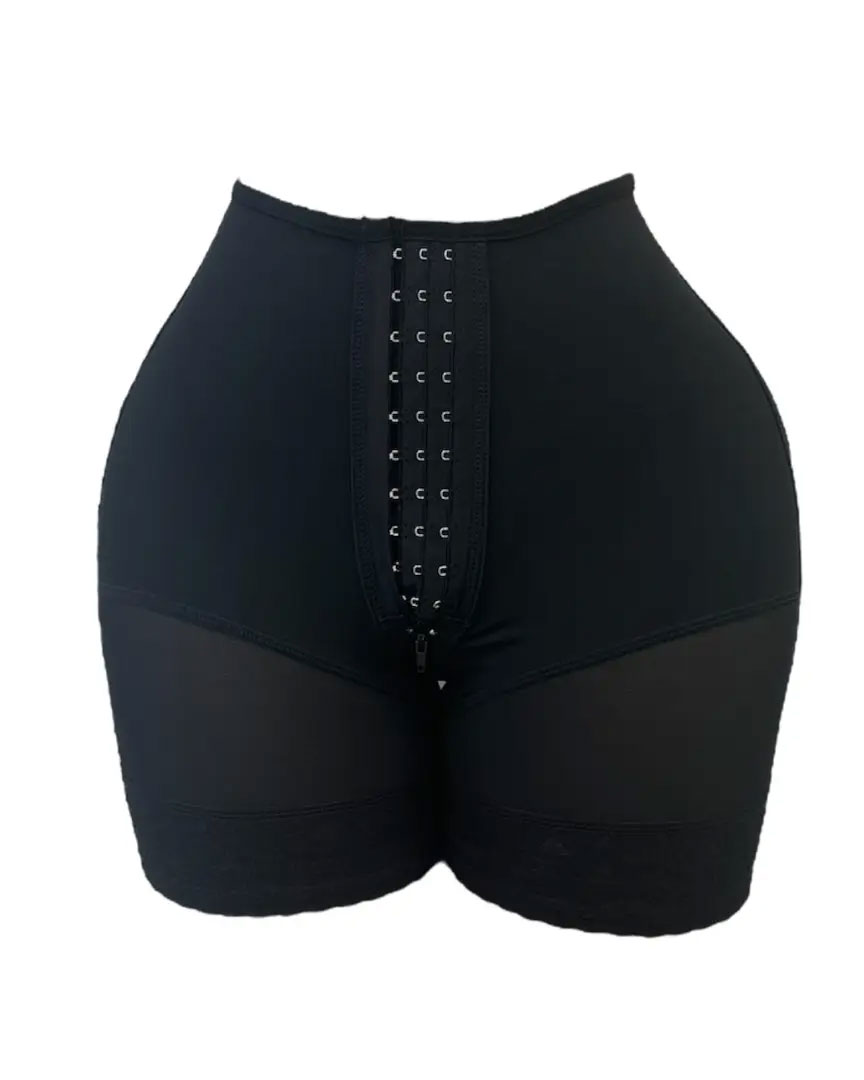 BBL Effect Low Back Faja Shorts With Hooks