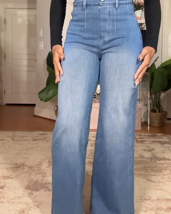 Women's High-Elastic High-Waist Wide-Leg Pants