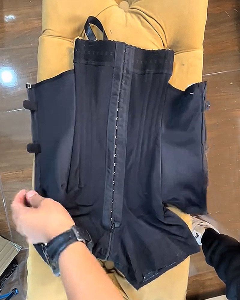 Double Compression Tummy Control Zipper Crotch Faja Shapewear