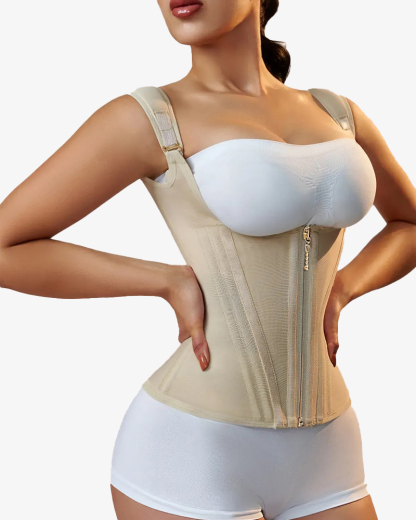 Waist Trainer for Women Vest Body Shaper Cincher Trimmer Tank Top Sport Girdle with Steel Bones