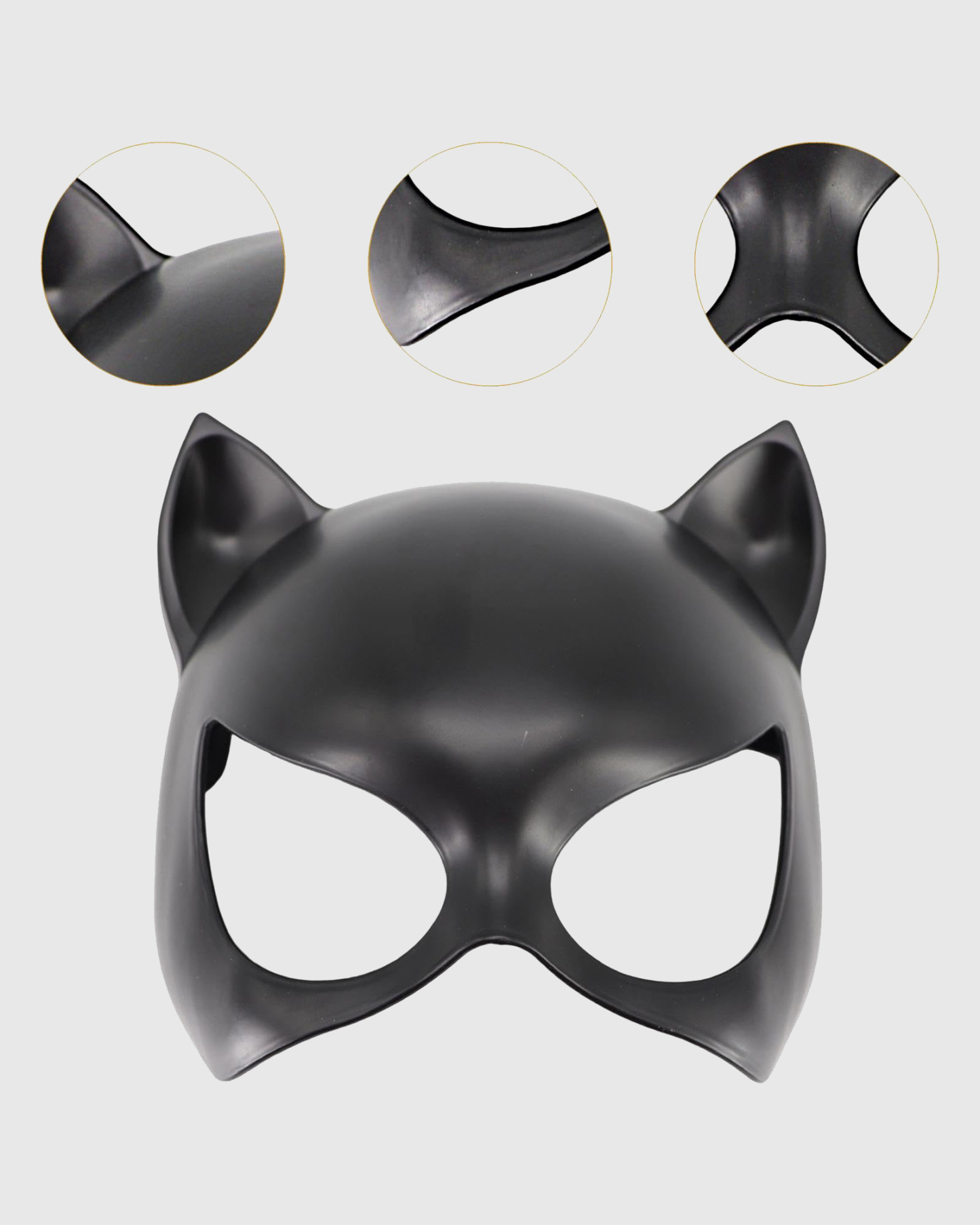 Sexy Leather Catwoman Mask with Pointed Ears