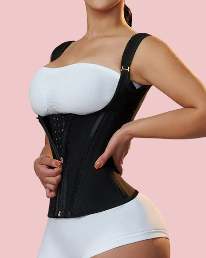 Waist Trainer for Women Vest Body Shaper Cincher Trimmer Tank Top Sport Girdle with Steel Bones
