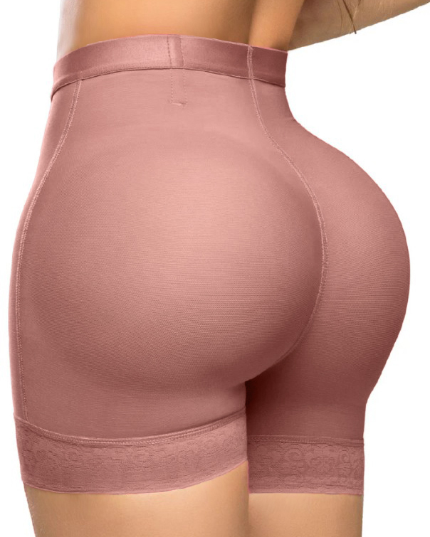 High Waist Lace Trim Butt Sculpting Short