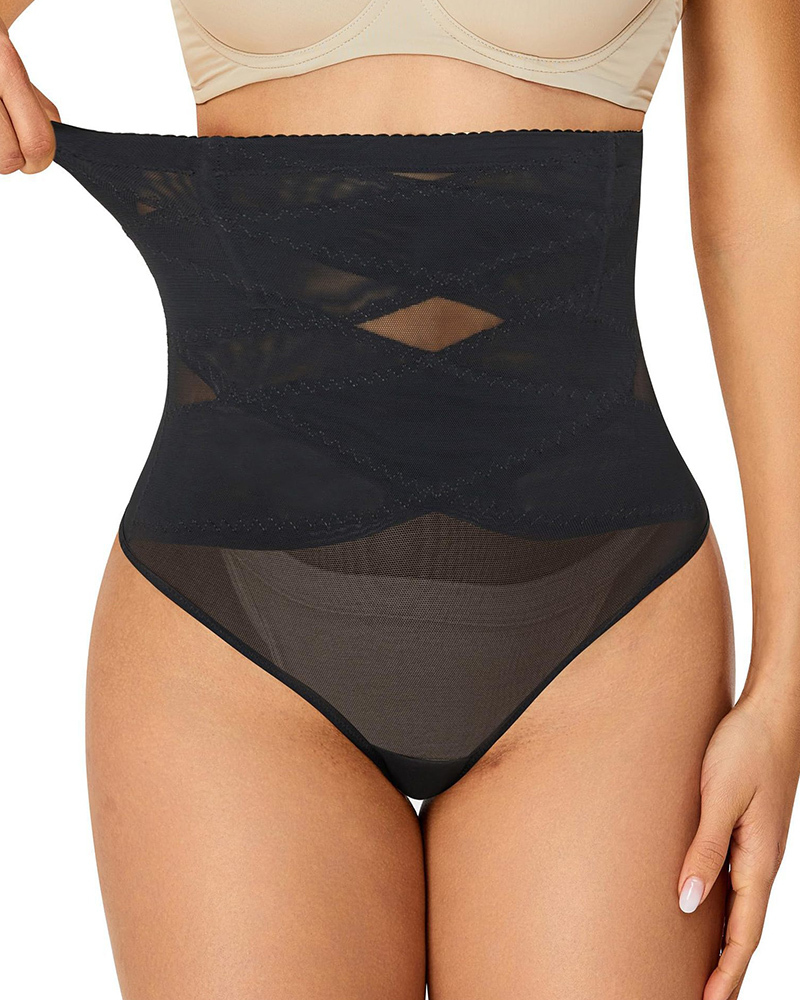 Cross High Waist Shaping Briefs