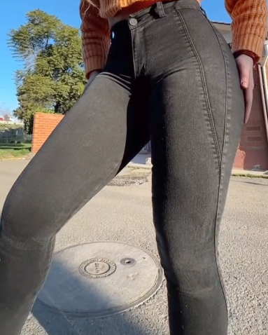 Gray High Stretch Jeans
