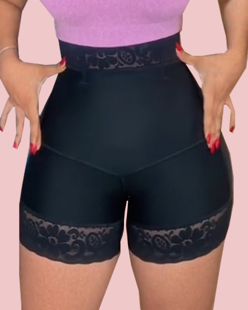 Seamless Lace Butt Lifter Faja Shaper Short