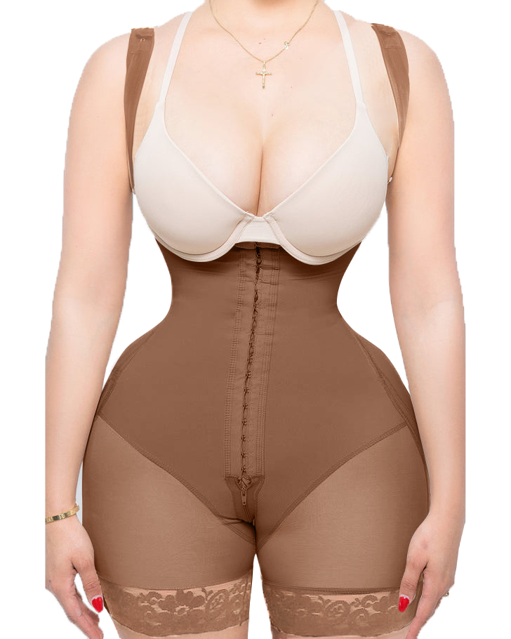 Women's Drawstring Anti-Cellulite Bodysuit with Hooks
