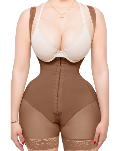 Women's Drawstring Anti-Cellulite Bodysuit with Hooks