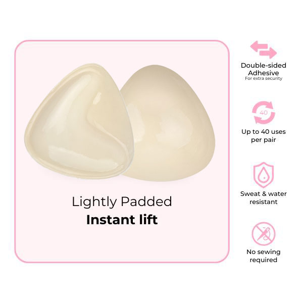 Invisible Lift - Patented Sticky Fashion Bra Inserts Prevents Nipple Slips No Sewing Required Low Cut Tops Womenswear