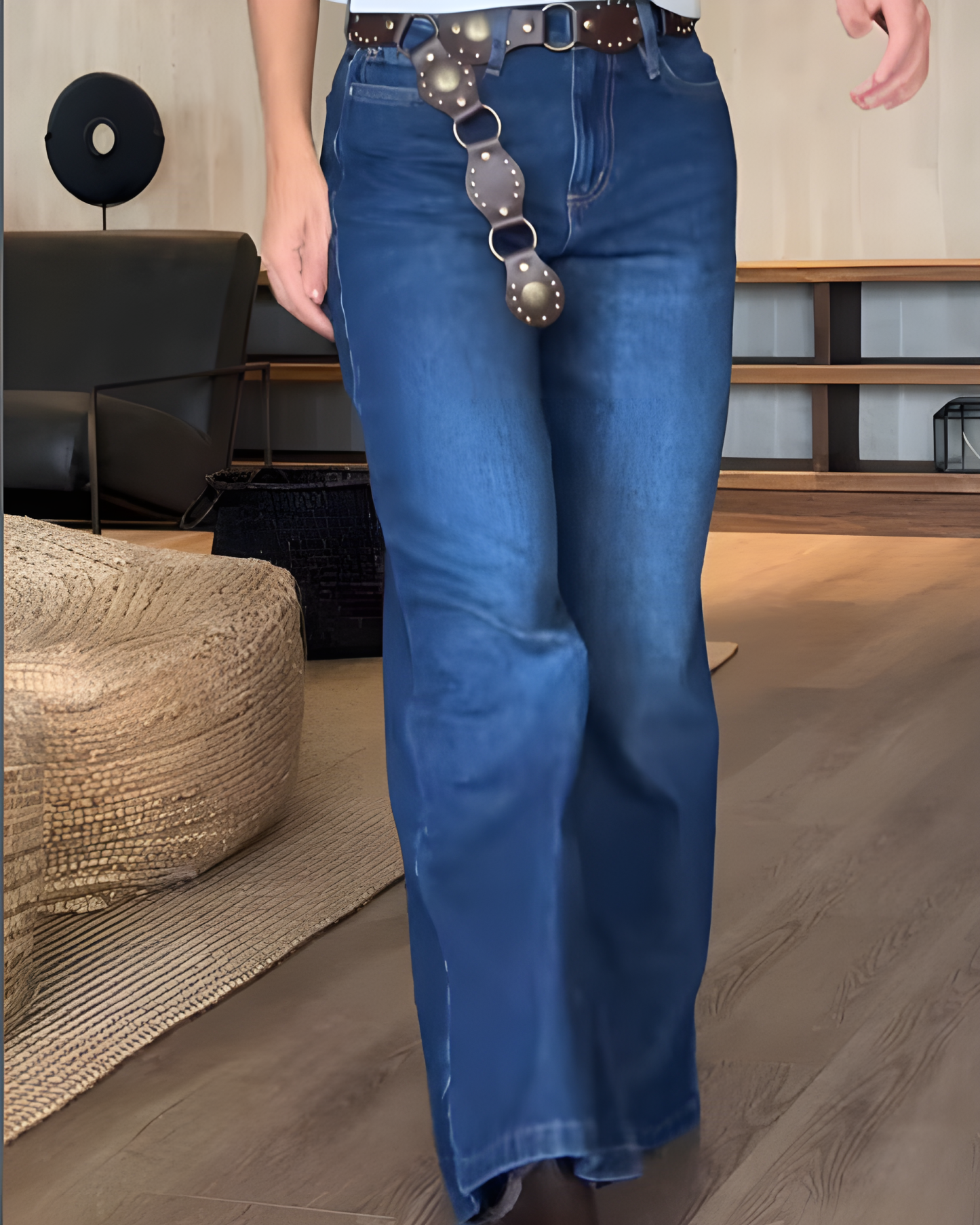 High Waist Loose Casual Fashion Daily Flared Wide Leg Pants