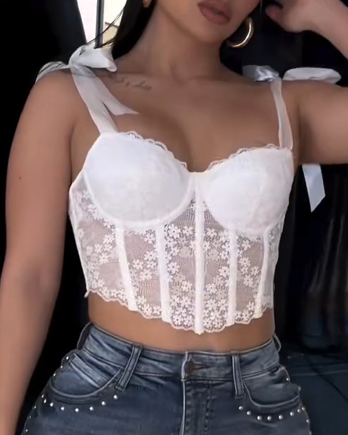 Sexy Lace-Up Corset Top