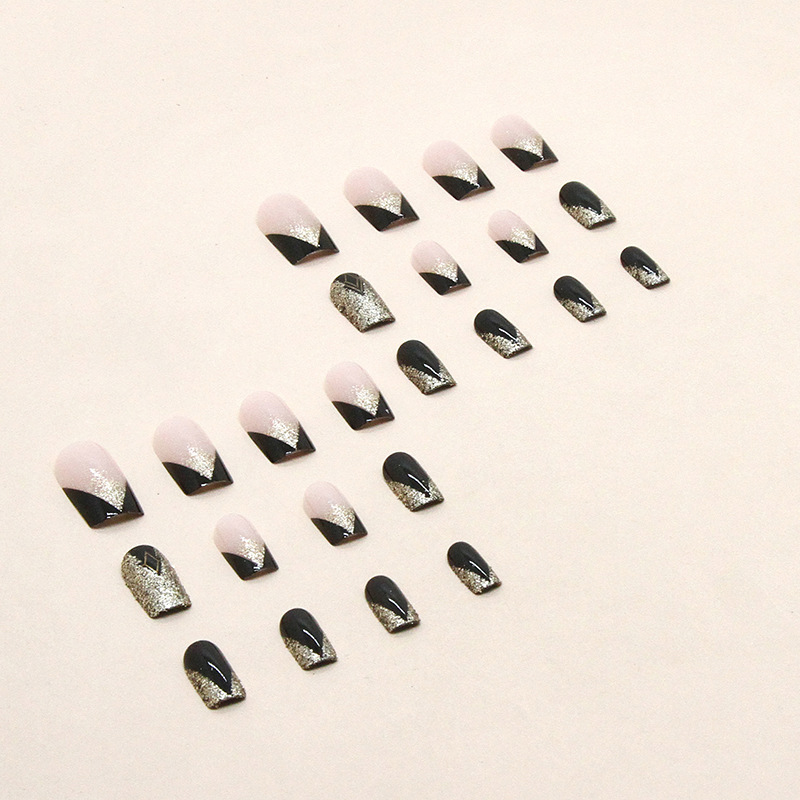 Explosive Shiny French Wearable manicure