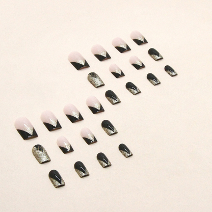 Explosive Shiny French Wearable manicure