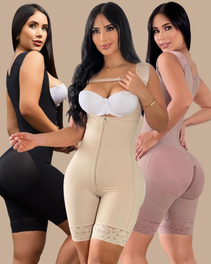 Firm Compression Tummy Control Zipper Faja