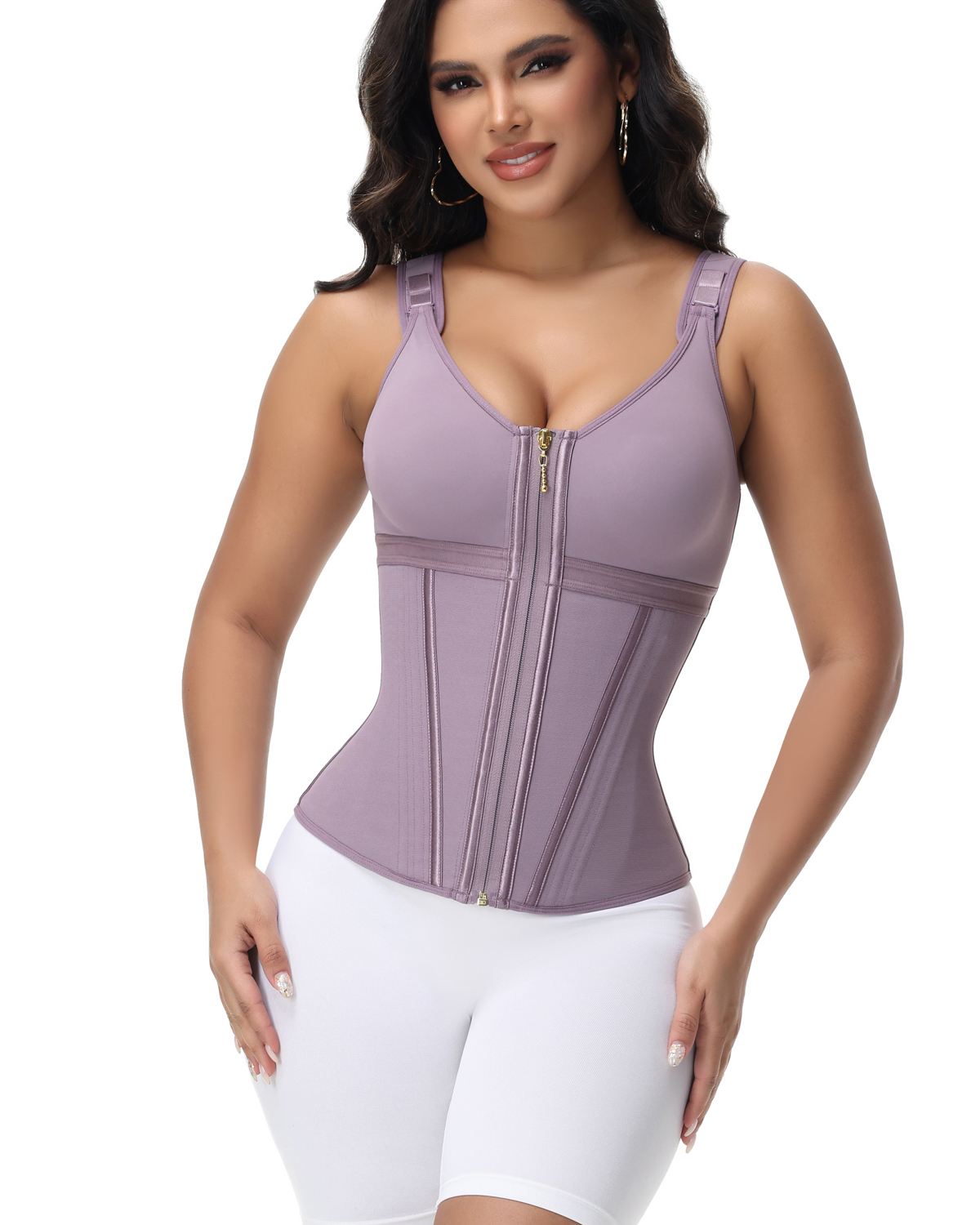 Extreme Latex Corset Waist Vest With Bra