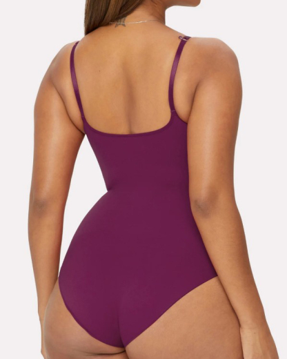 Adjustable Strap Seamless Thong Bodysuit
