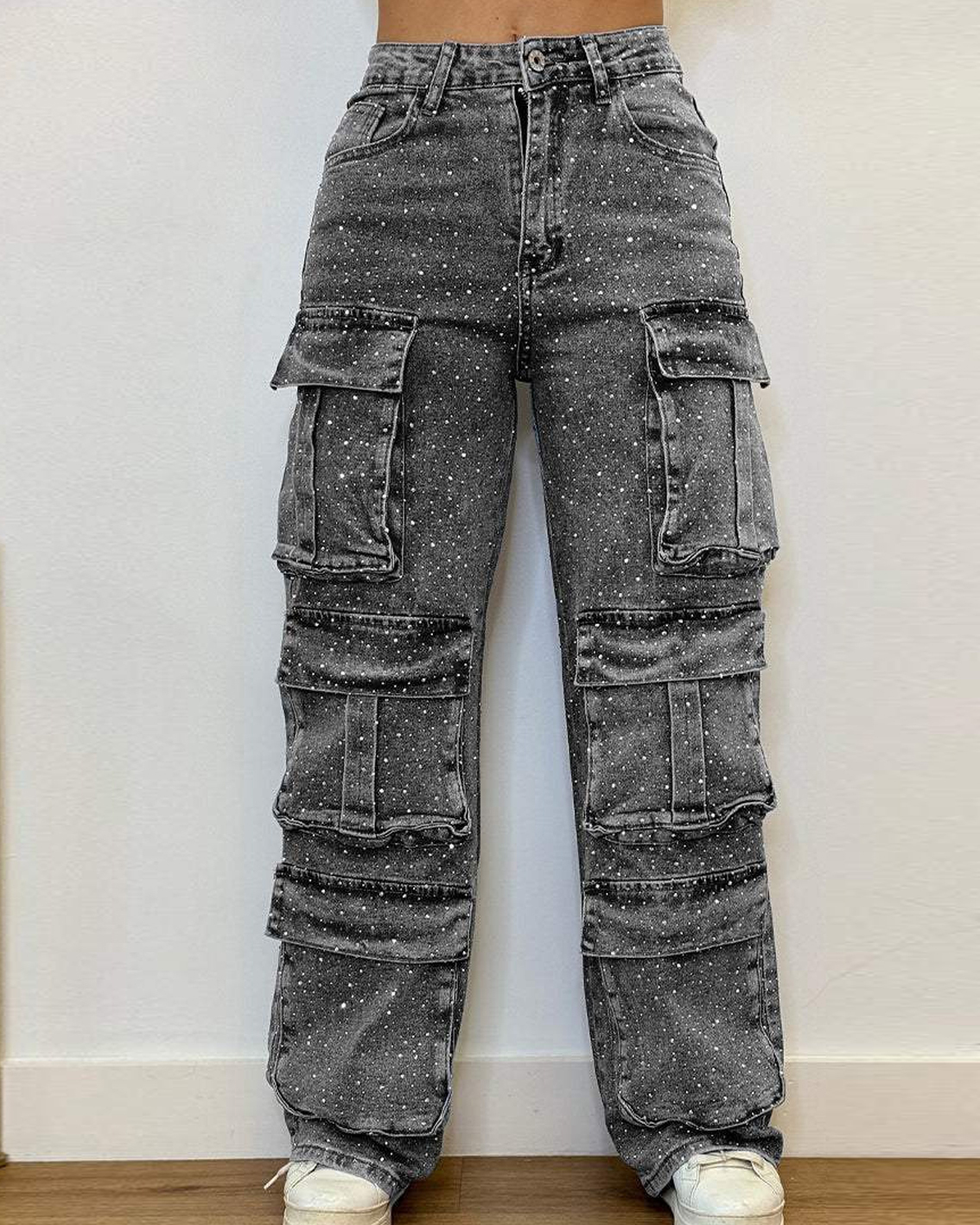 Pocket Diamond Casual Jeans