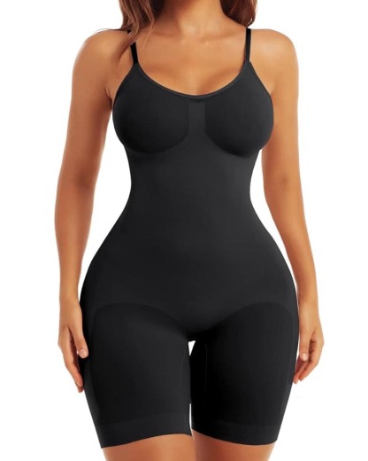 Full Body High Elastic Adjustable Strap Bodysuit Tummy Control Thigh Seamless Sculpting Underwear Open Crotch Slimming Bodyshaper