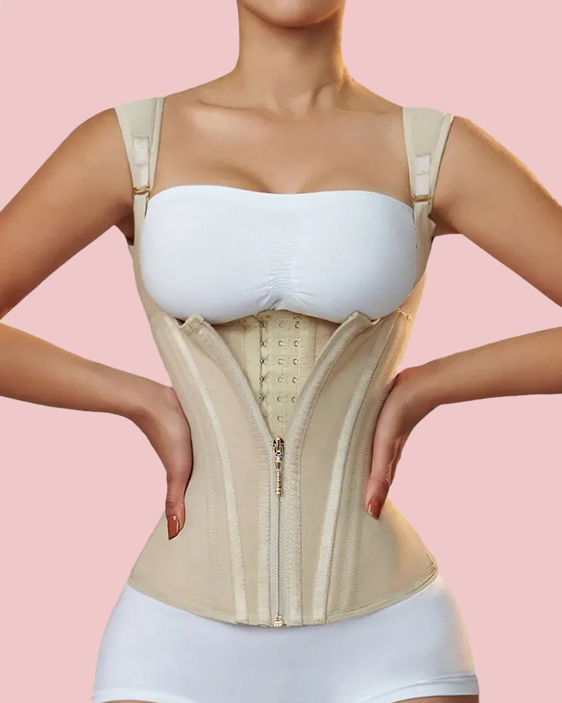 Waist Trainer for Women Vest Body Shaper Cincher Trimmer Tank Top Sport Girdle with Steel Bones