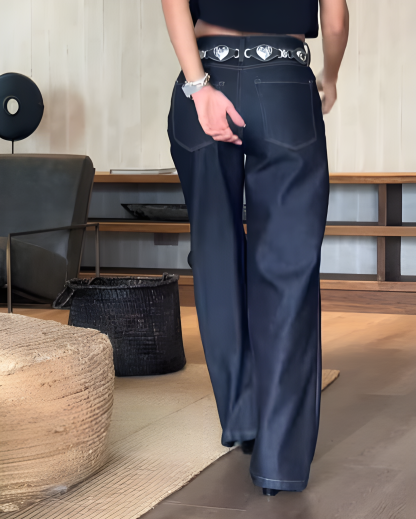 High Waist Loose Casual Fashion Daily Flared Wide Leg Pants