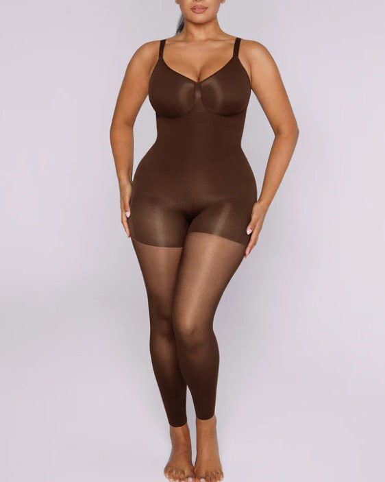 Seamless Sheer Mesh Tummy-Control Full Body Shaper