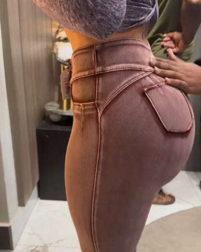 Stretch Hip-Lifting Skinny Jeans