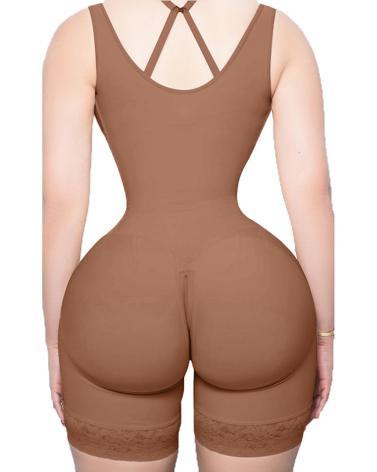 Women's Drawstring Anti-Cellulite Bodysuit with Hooks