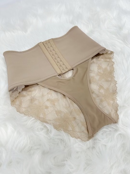 Front Closure Shapewear With Lace Trimmed Tummy Control Butt Lifter Faja Panties (Pre-Sale)