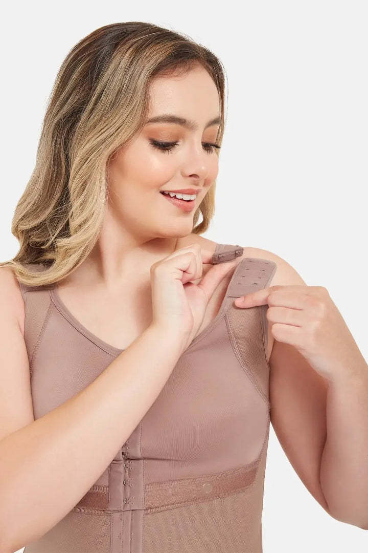 Double Compression Tummy Control Shapewear Faja With Bra