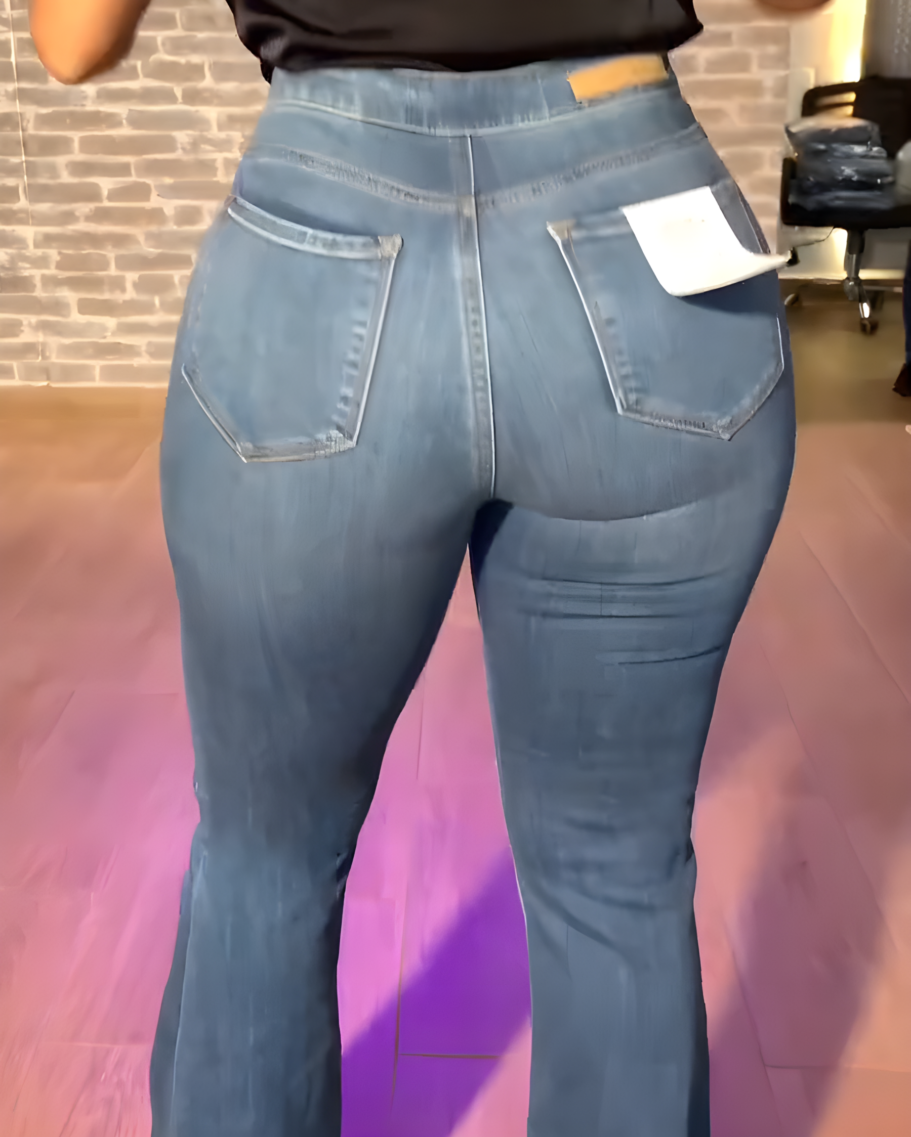 Women's Fashion High Waist Skinny Denim Flared Pants