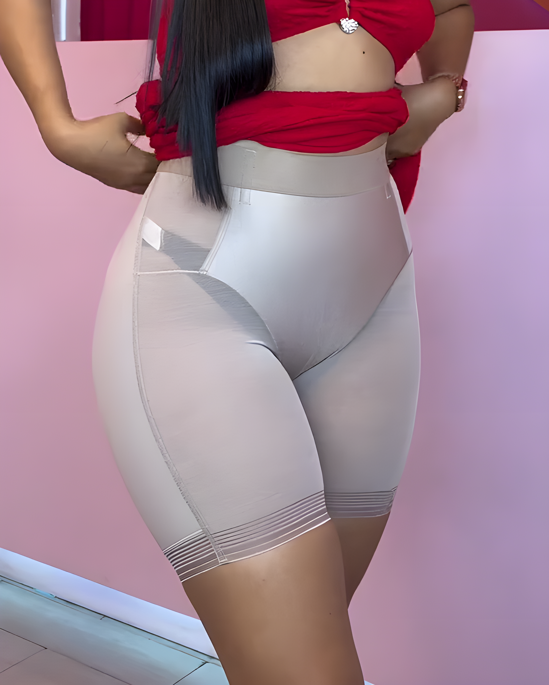 High Waist Sheer Mesh Butt Ehance Shorts