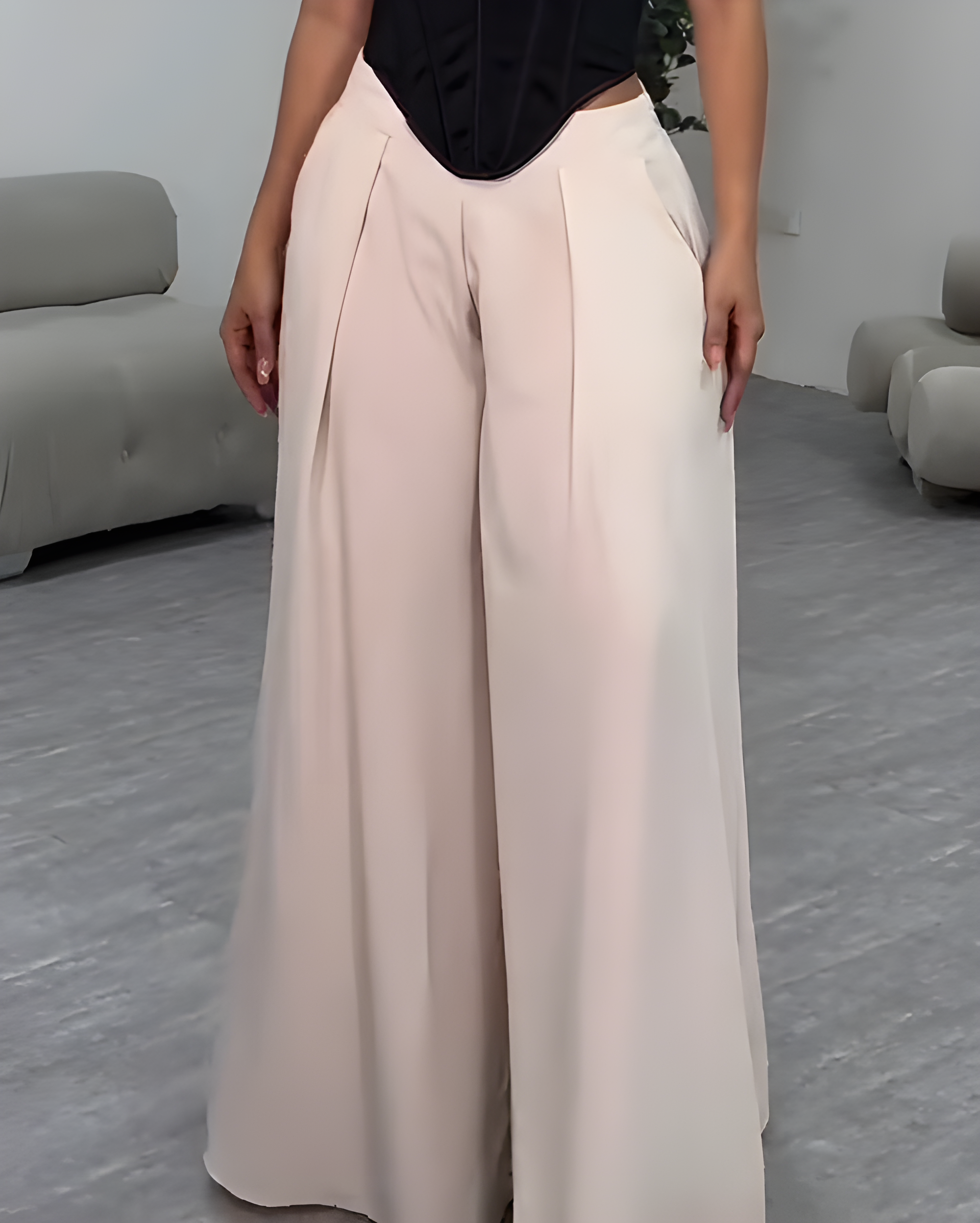 Women's High-Waist Casual Wide-Leg Flared Pants