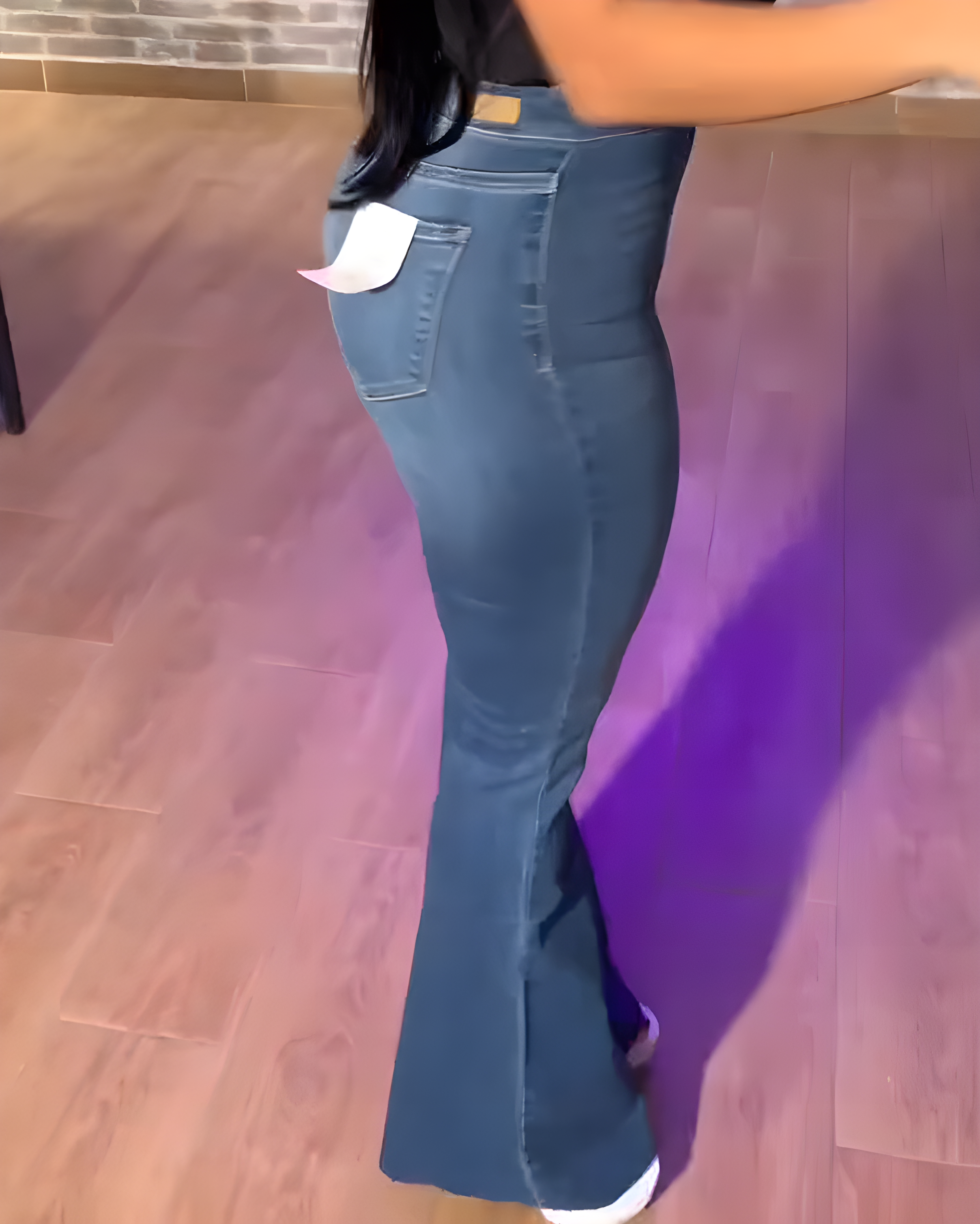 Women's Fashion High Waist Skinny Denim Flared Pants