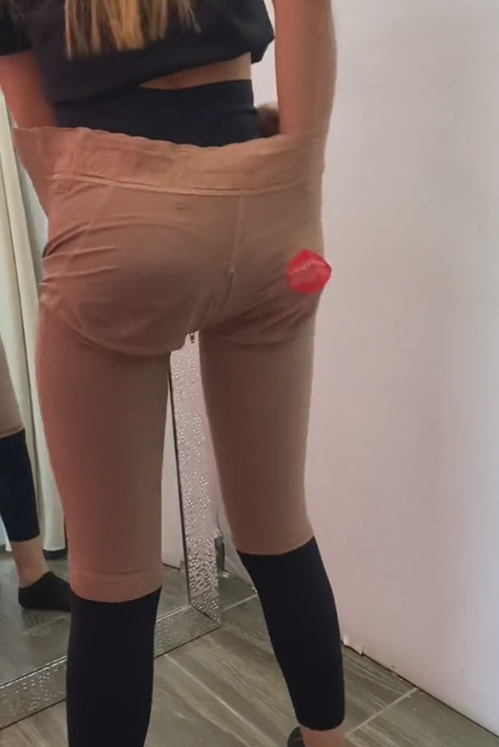 Women's High Waisted Shaping Midi Pants Grommet Control