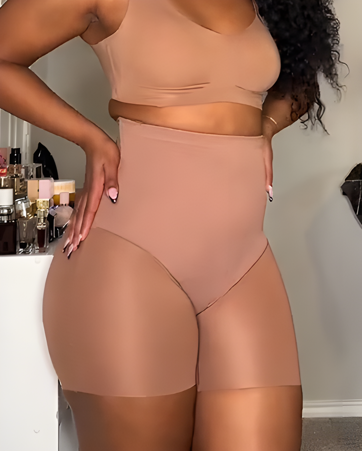 High Waist Soft Sheer Mesh Shaper Shorts