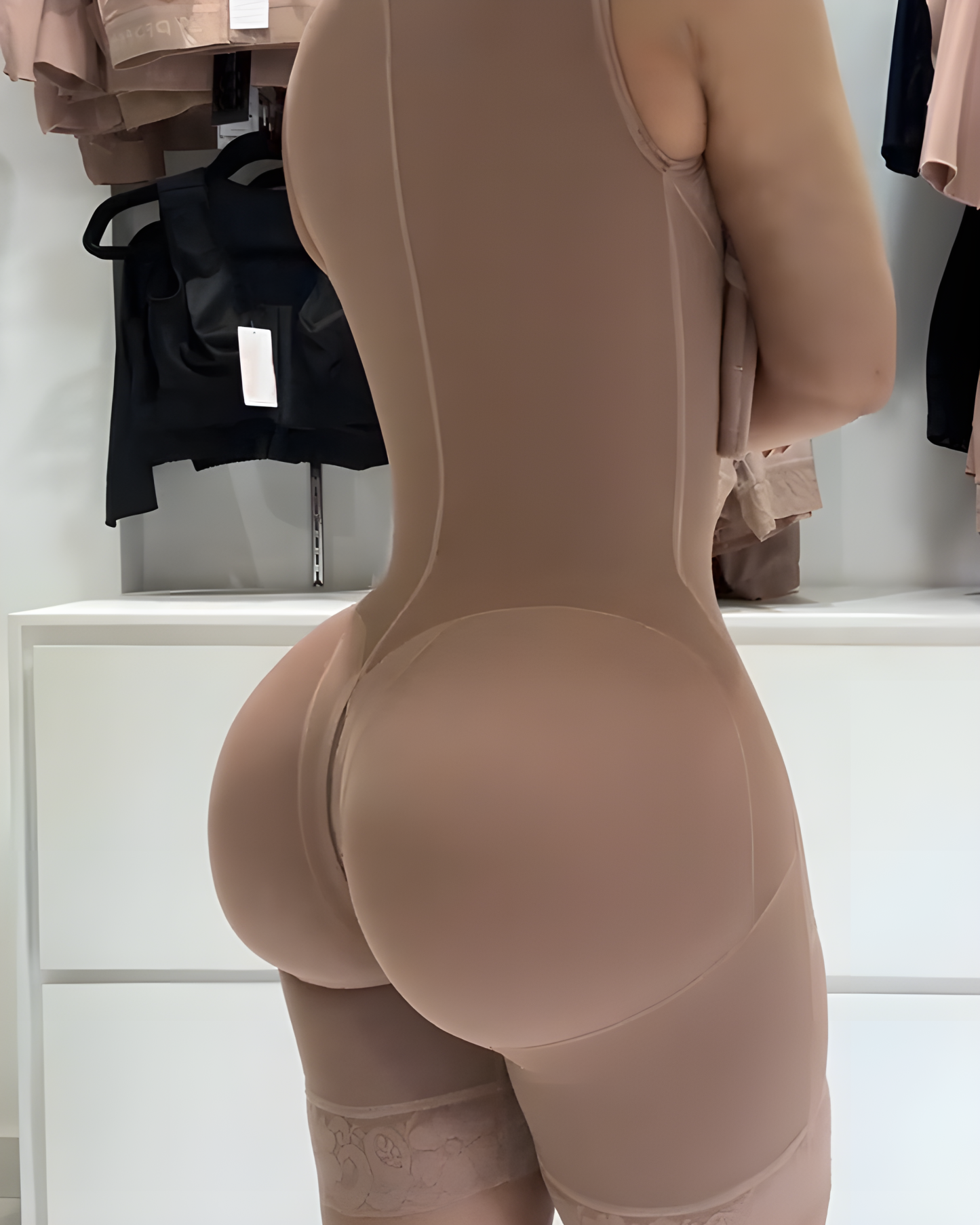 Wide Straps 3-Rows Hook Eye Hourglass Shapewear