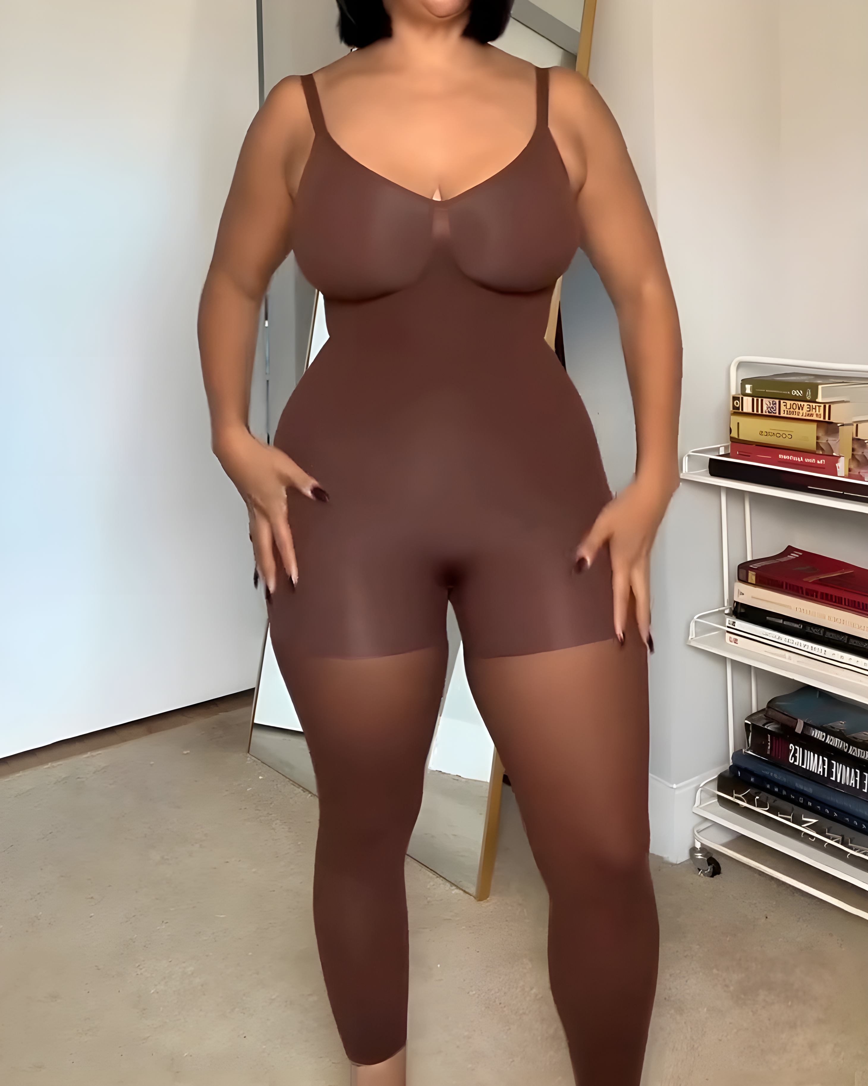 Seamless Sheer Mesh Tummy-Control Full Body Shaper