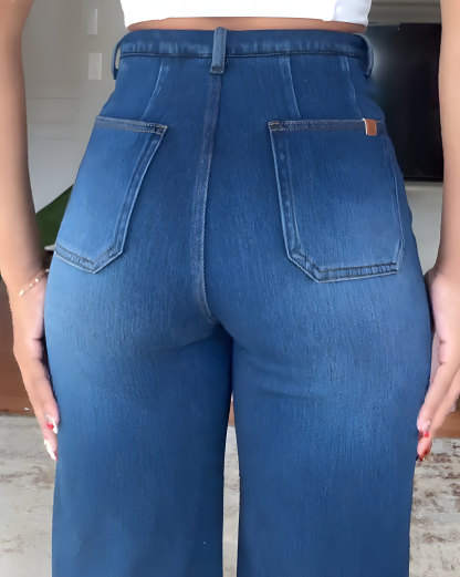 Women's High-Elastic High-Waist Wide-Leg Pants