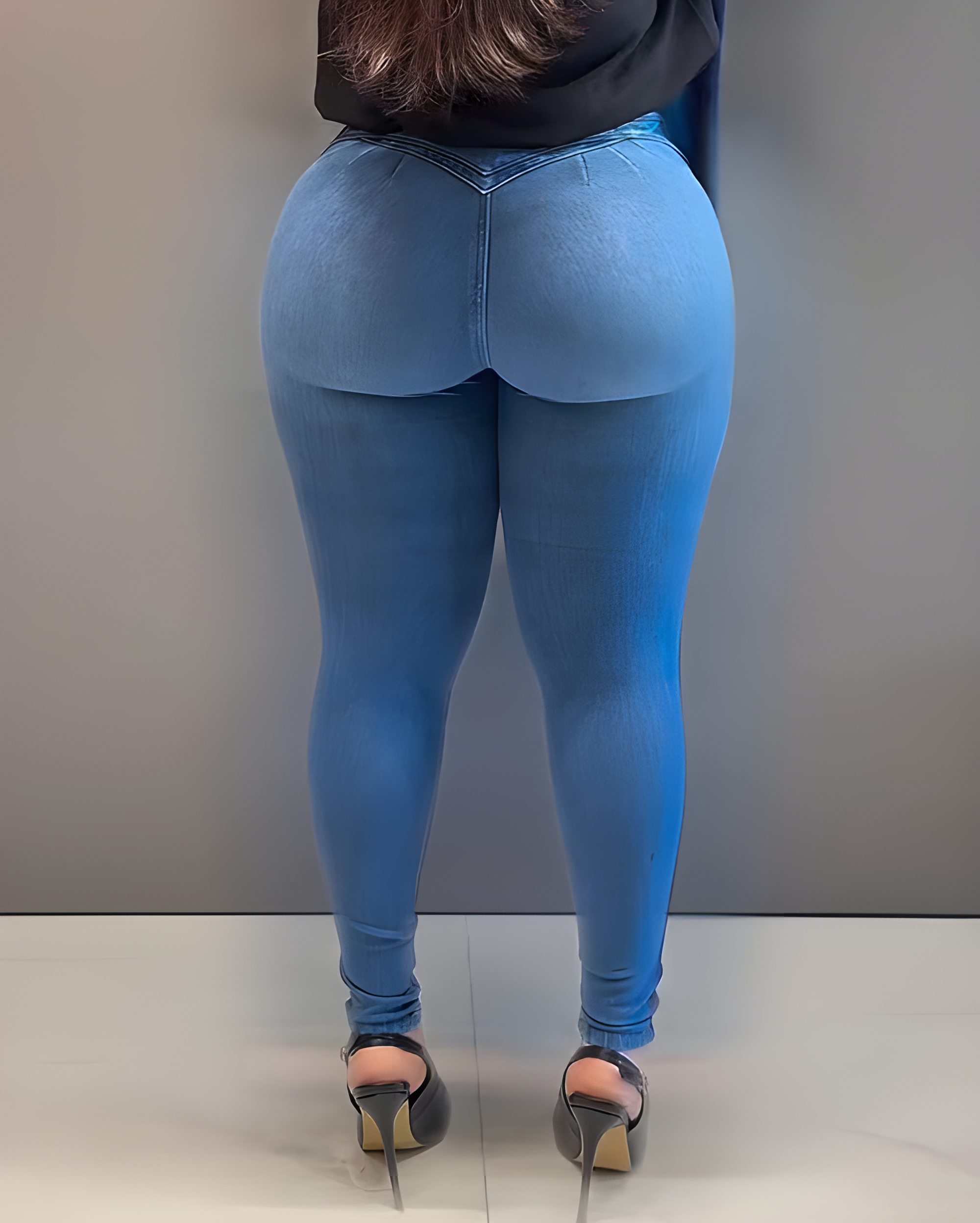 5-Breast Button Lift Skinny Jeans